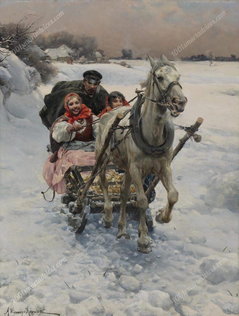 A Merry Ride by Alfred Wierusz Kowalski