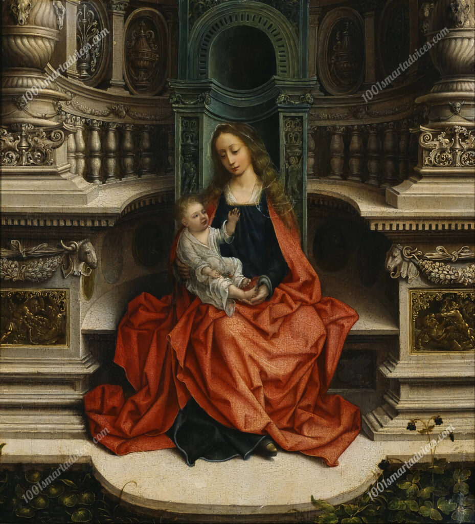 The Madonna and Child Enthroned by Adrian Isenbrandt