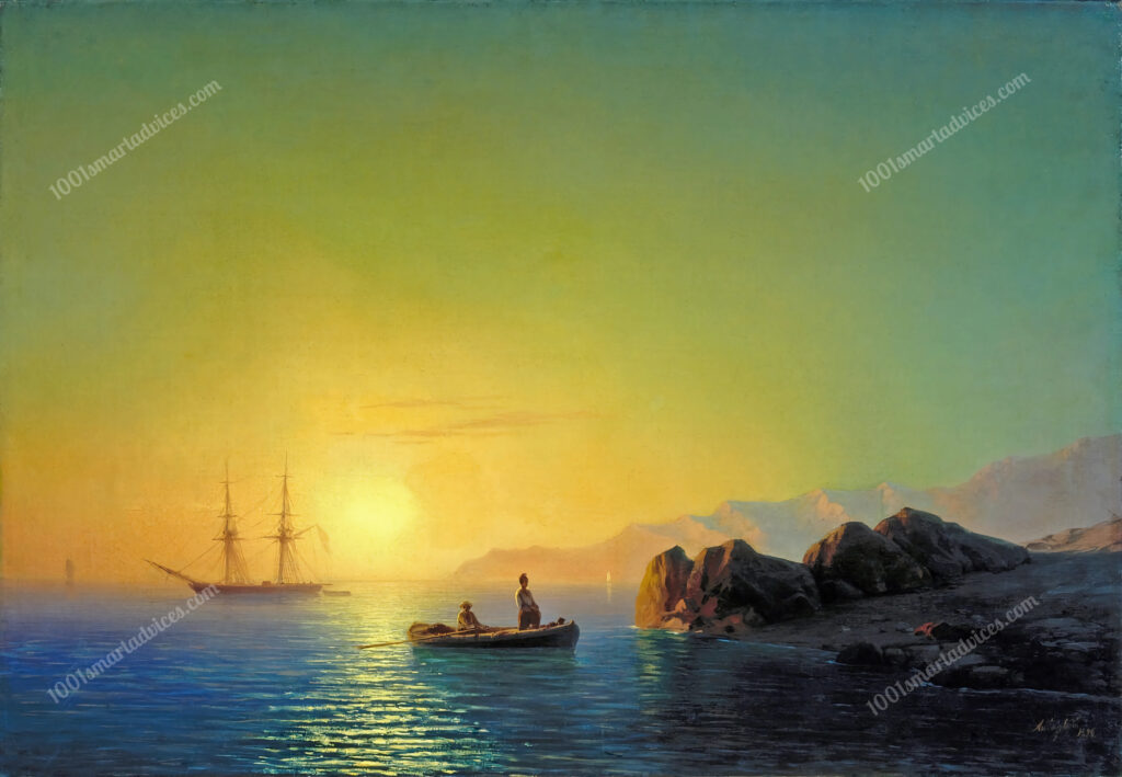 Sunset on the Crimean Coast by I. K. Aivazovsky