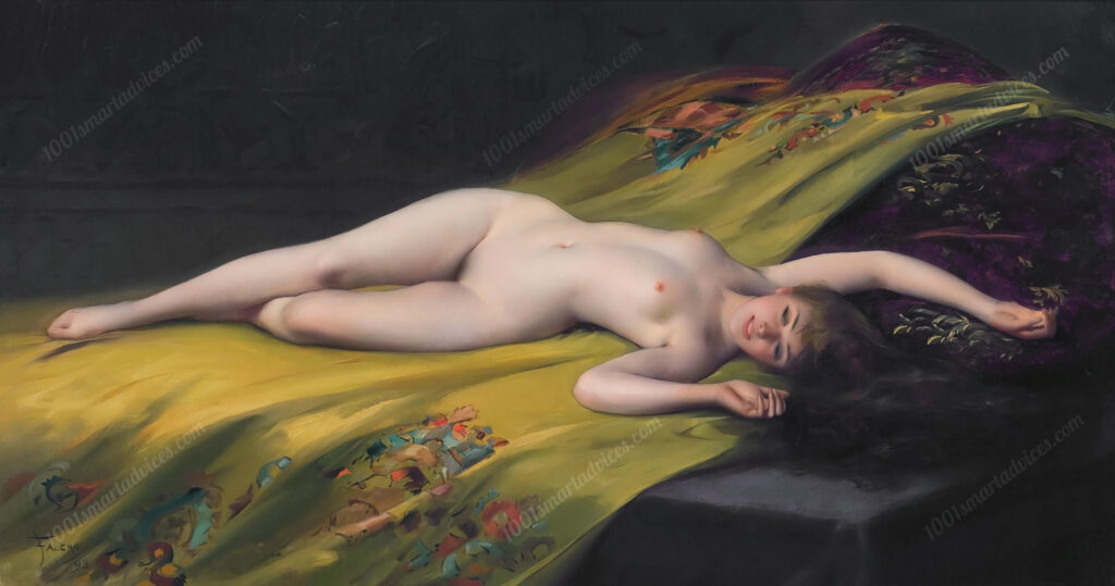 Reclining Nude by Luis Ricardo Falero