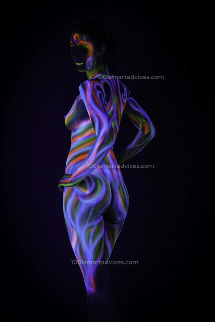 Black Light Fluorescent Body Paint by Lynn Schockmel