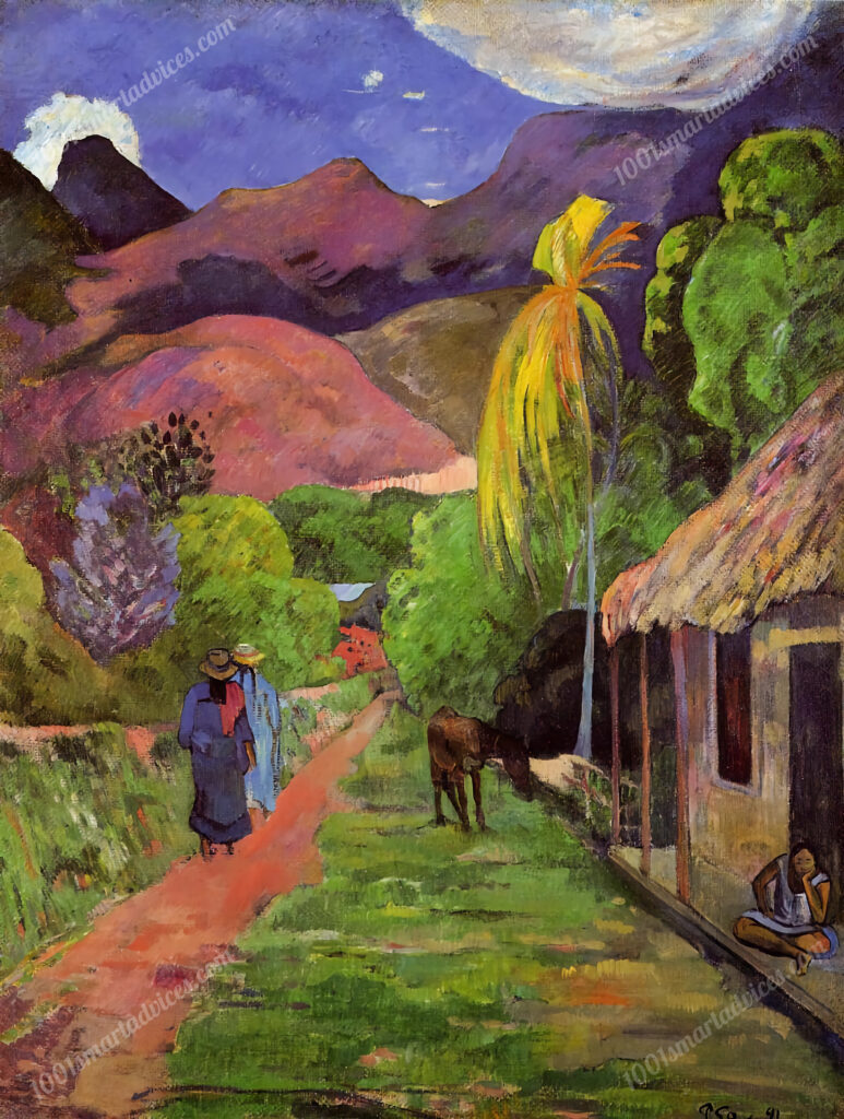 Rue de Tahiti by Paul Gauguin